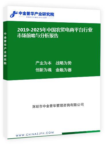 2019-2025年中國農貿電商平臺行業(yè)市場前瞻與分析報告